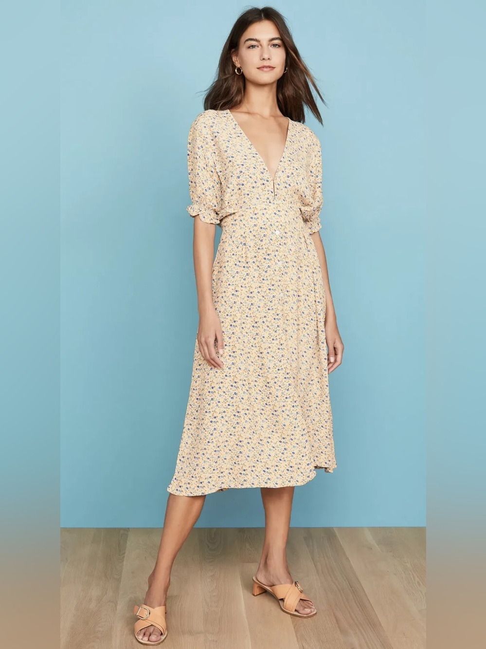 Faithfull The Brand Farrah Midi Dress